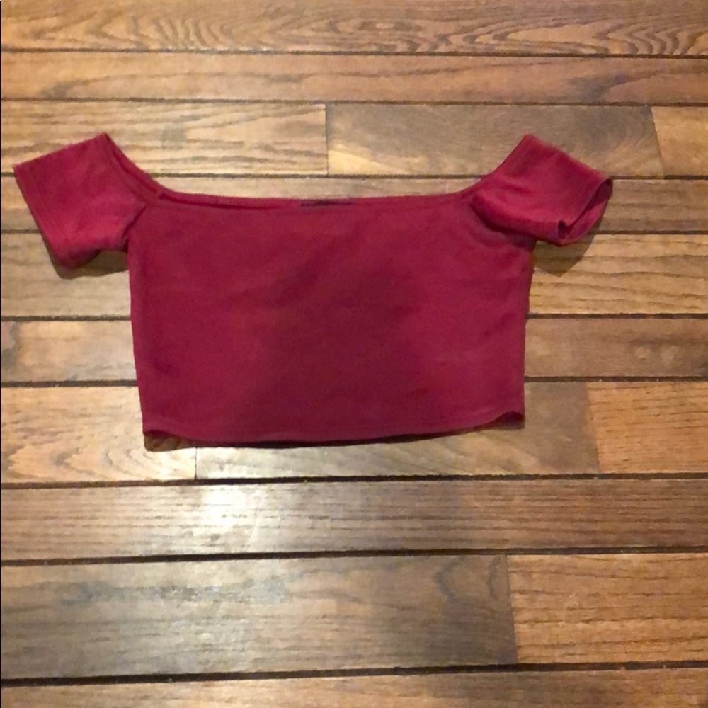 Maroon crop top